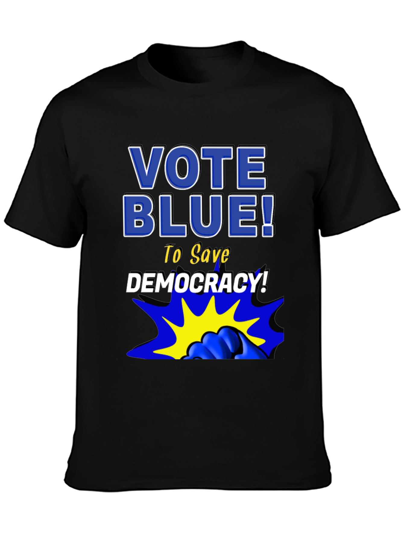 Vote Blue! Graphic Print Tee