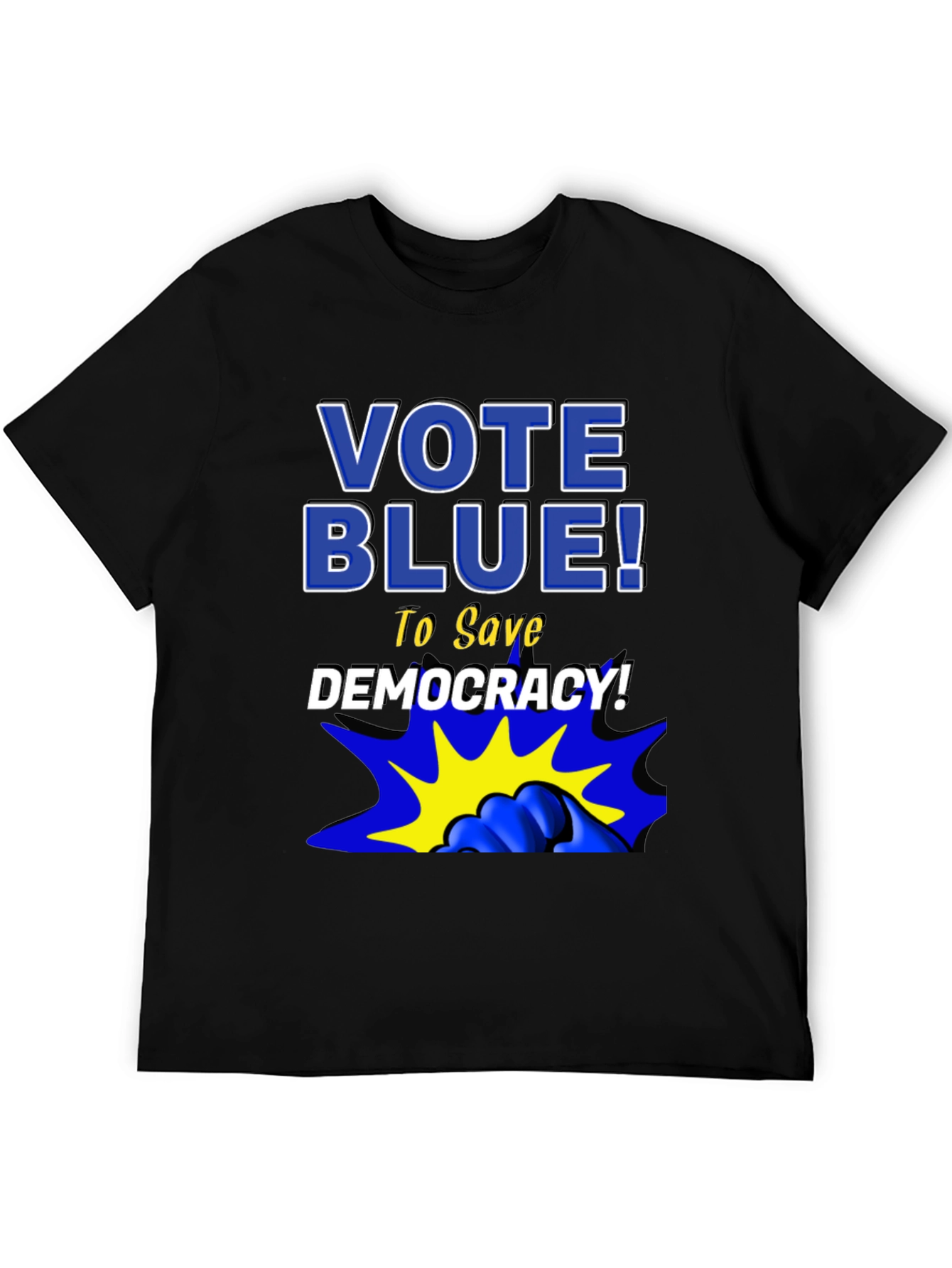 Vote Blue! Graphic Print Tee