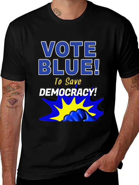 Vote Blue! Graphic Print Tee