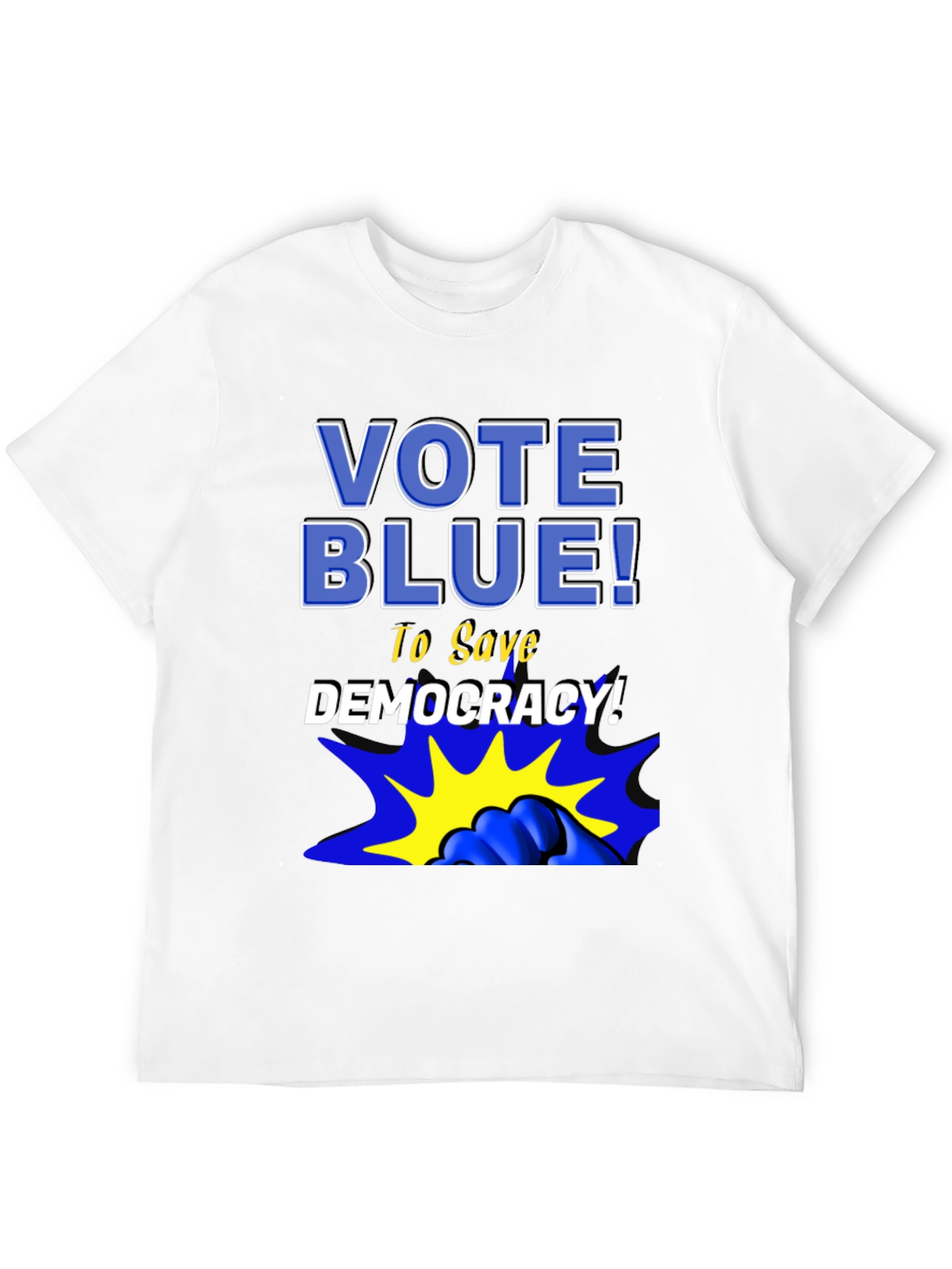 Vote Blue! Graphic Print Tee