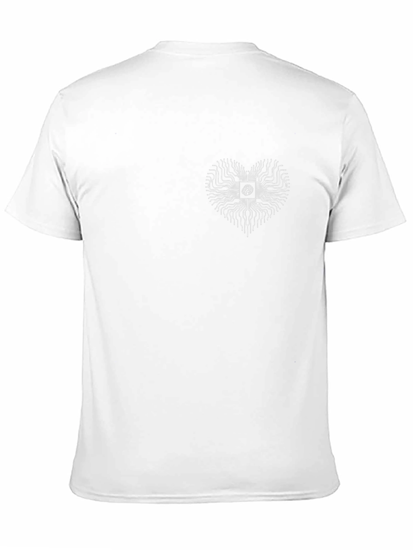 Tech Heart Graphic Tee - Circuit Brain Design