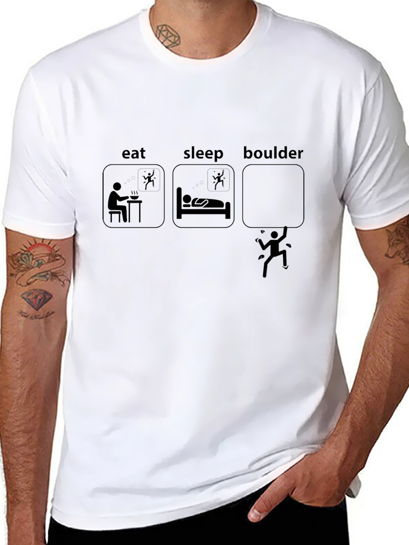 Eat Sleep Boulder T-Shirt | Climbing Tee