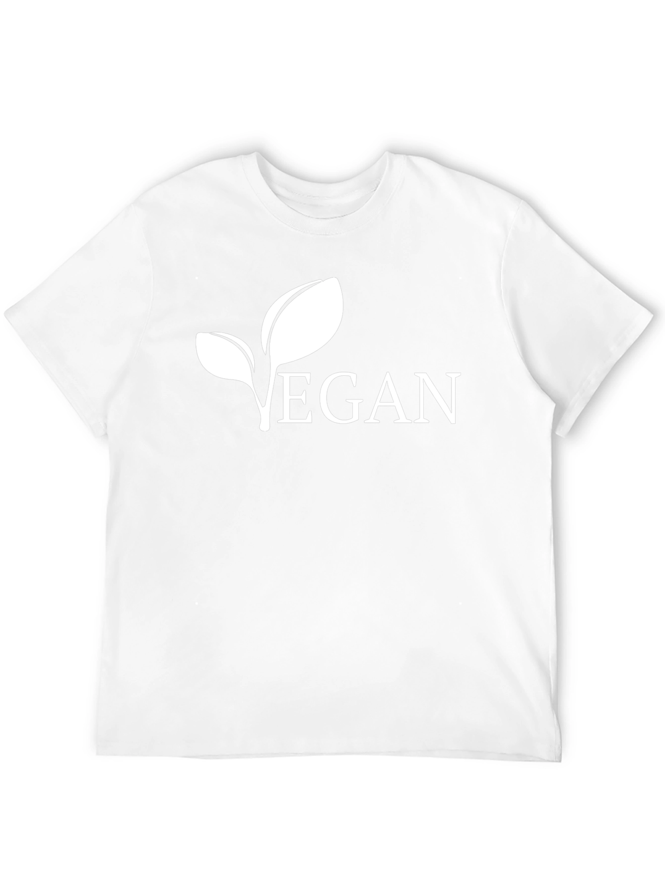Vegan Leaf Graphic Tee - Black Cotton