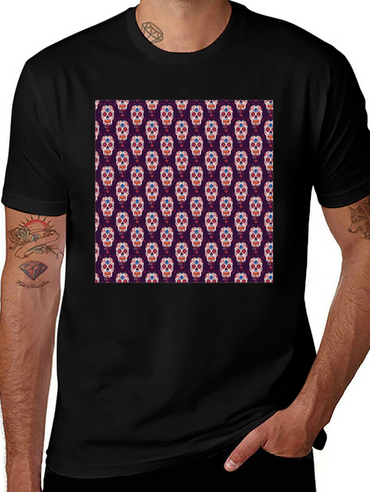 Sugar Skull T-Shirt - Day of the Dead Pattern
