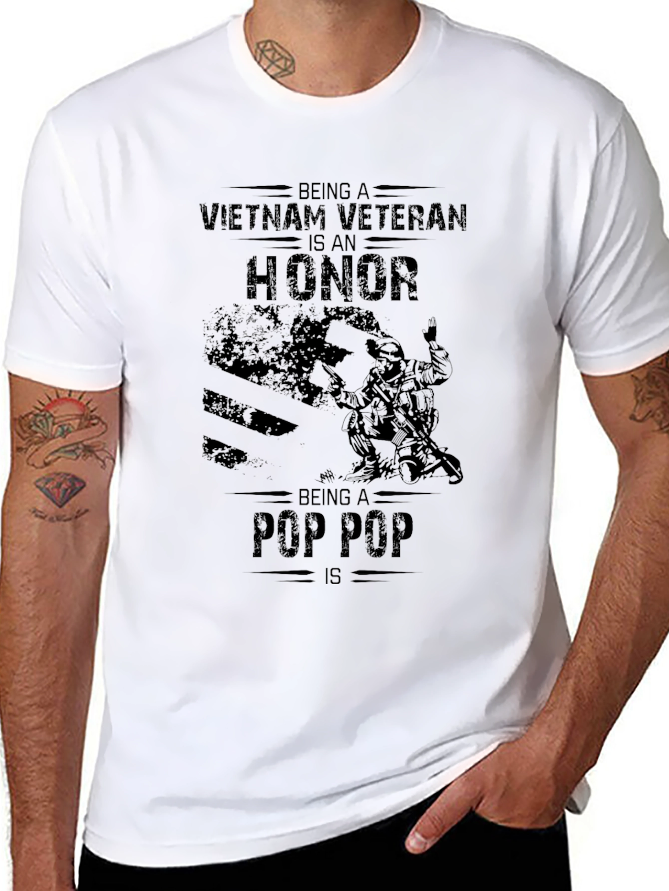 Vietnam Veteran Pop Pop Graphic Tee