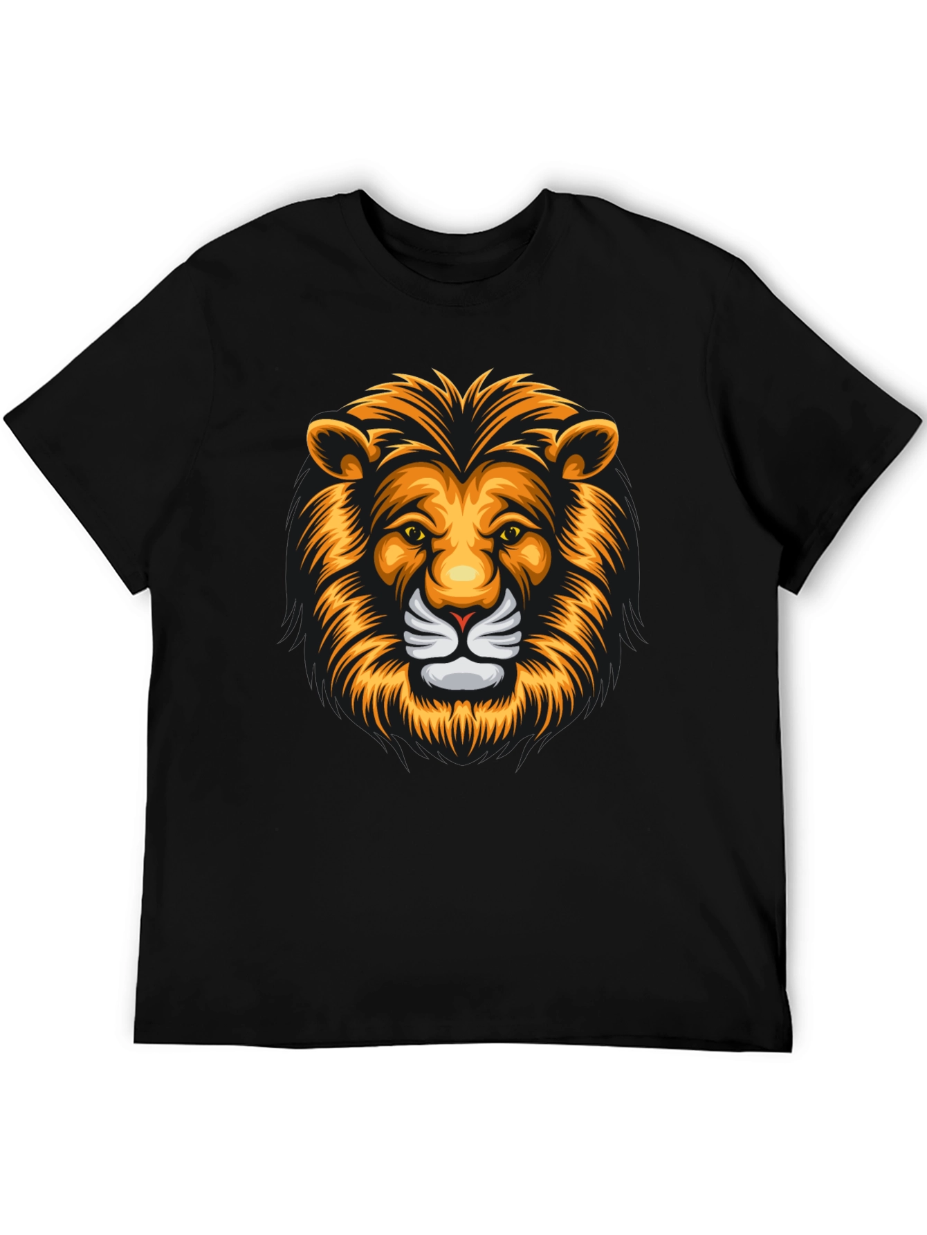 Bold Lion Graphic Tee - Mens Black T-Shirt