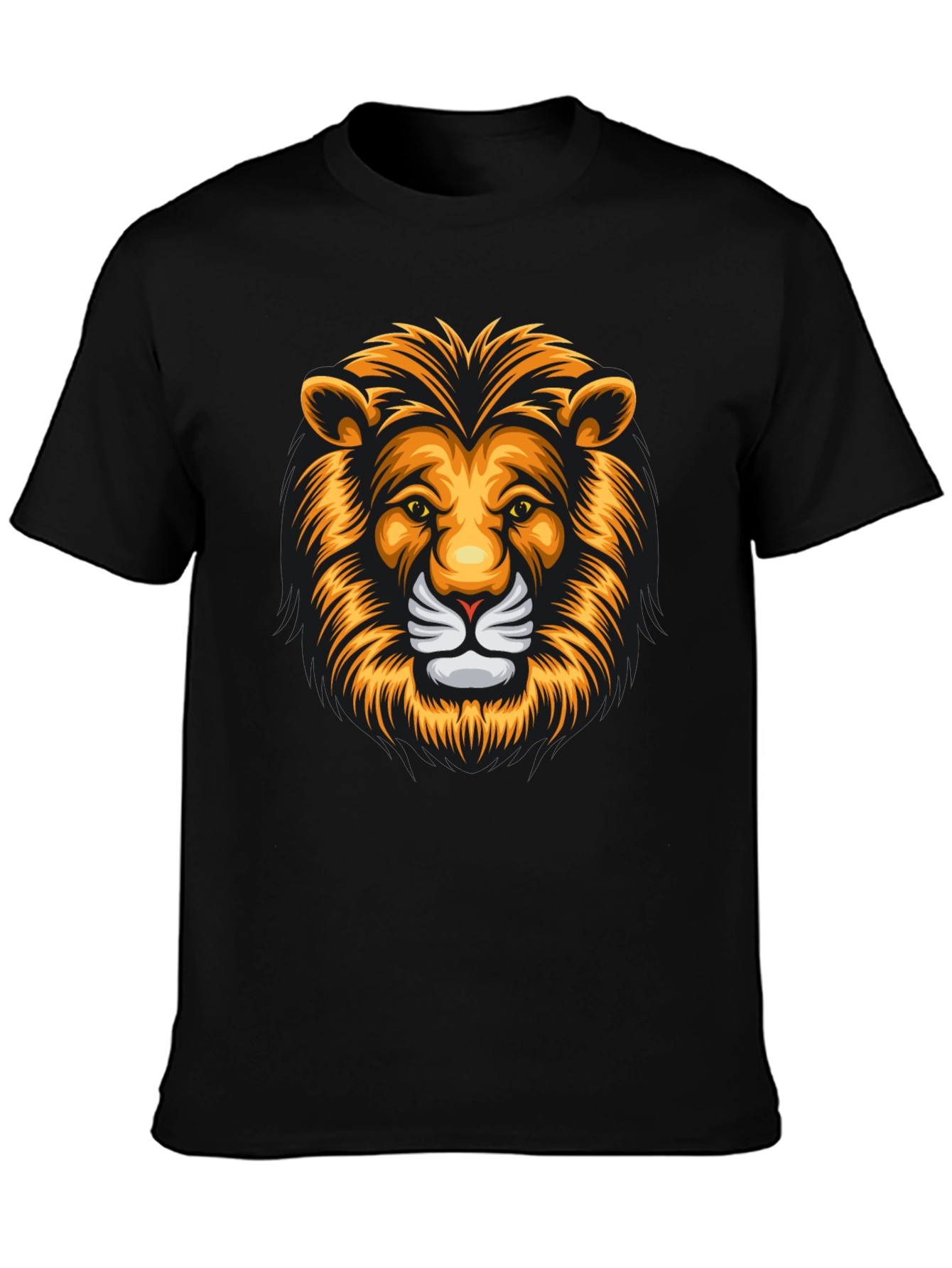 Bold Lion Graphic Tee - Mens Black T-Shirt