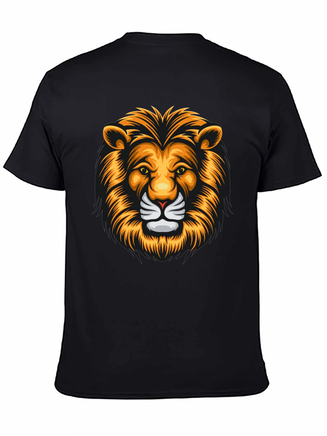 Bold Lion Graphic Tee - Mens Black T-Shirt