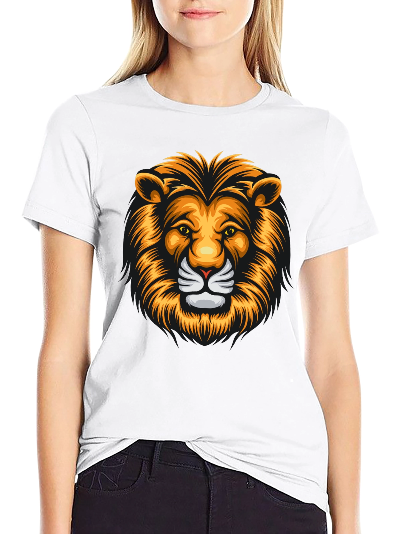 Bold Lion Graphic Tee - Mens Black T-Shirt