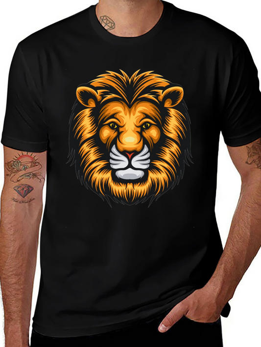 Bold Lion Graphic Tee - Mens Black T-Shirt