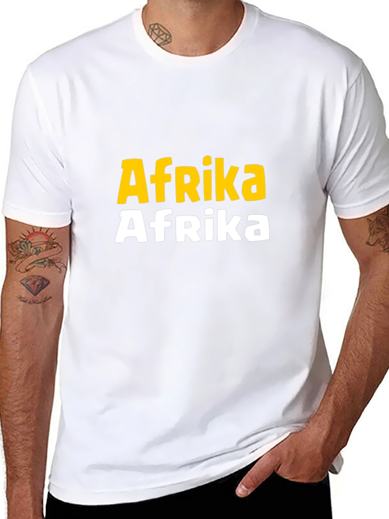 Afrika Bold Graphic Tee - Black Cotton T-Shirt