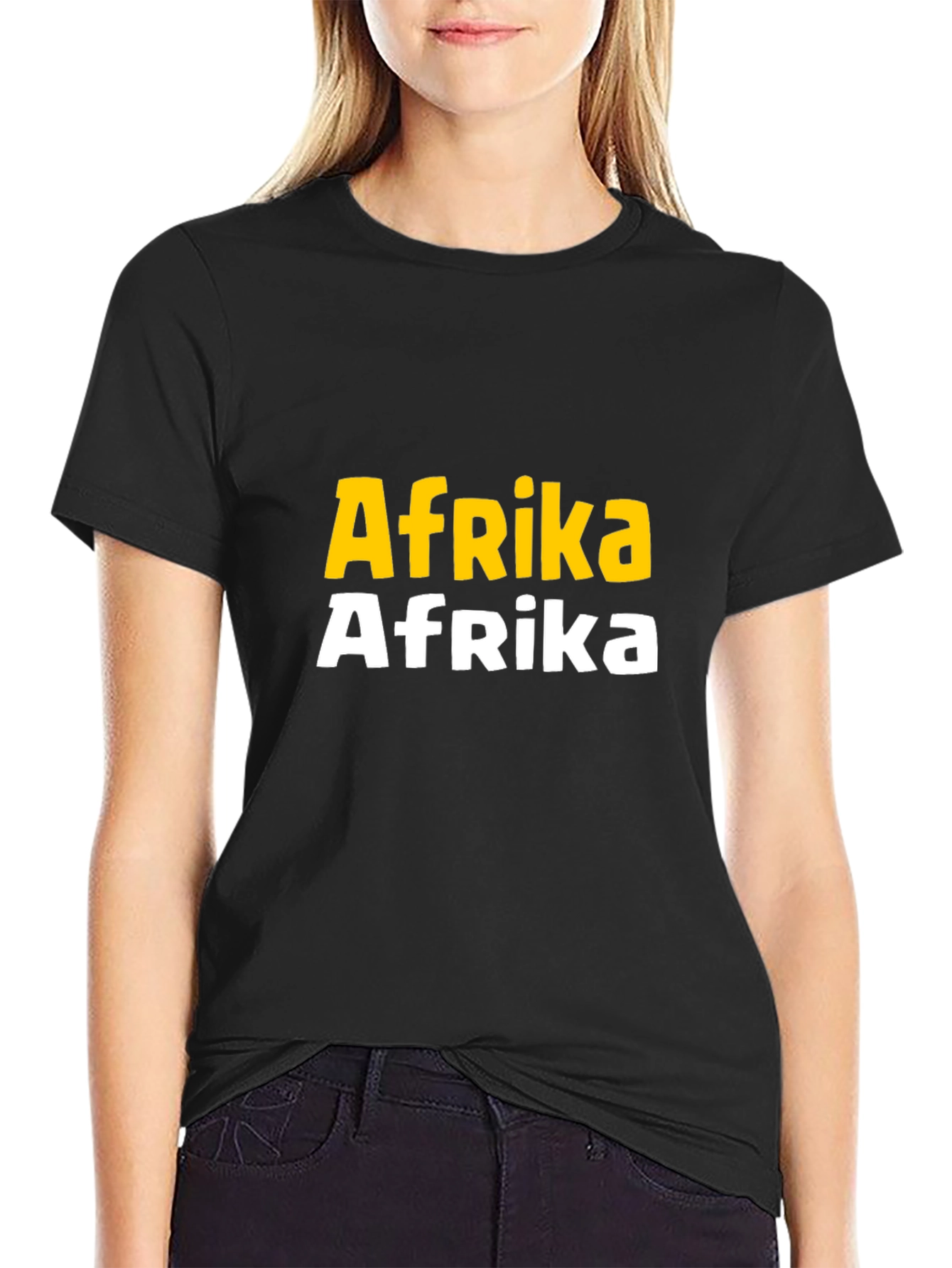 Afrika Bold Graphic Tee - Black Cotton T-Shirt