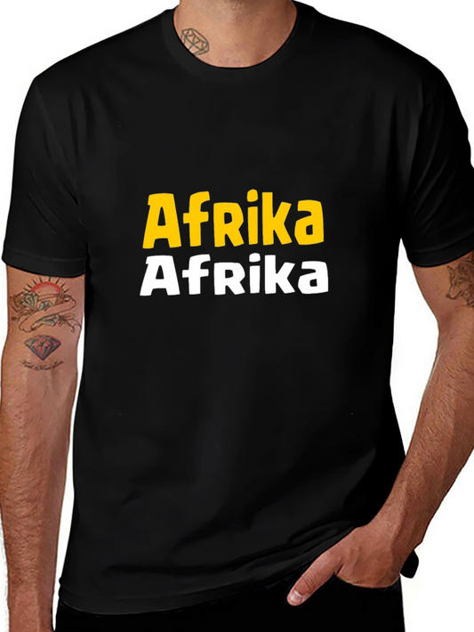 Afrika Bold Graphic Tee - Black Cotton T-Shirt
