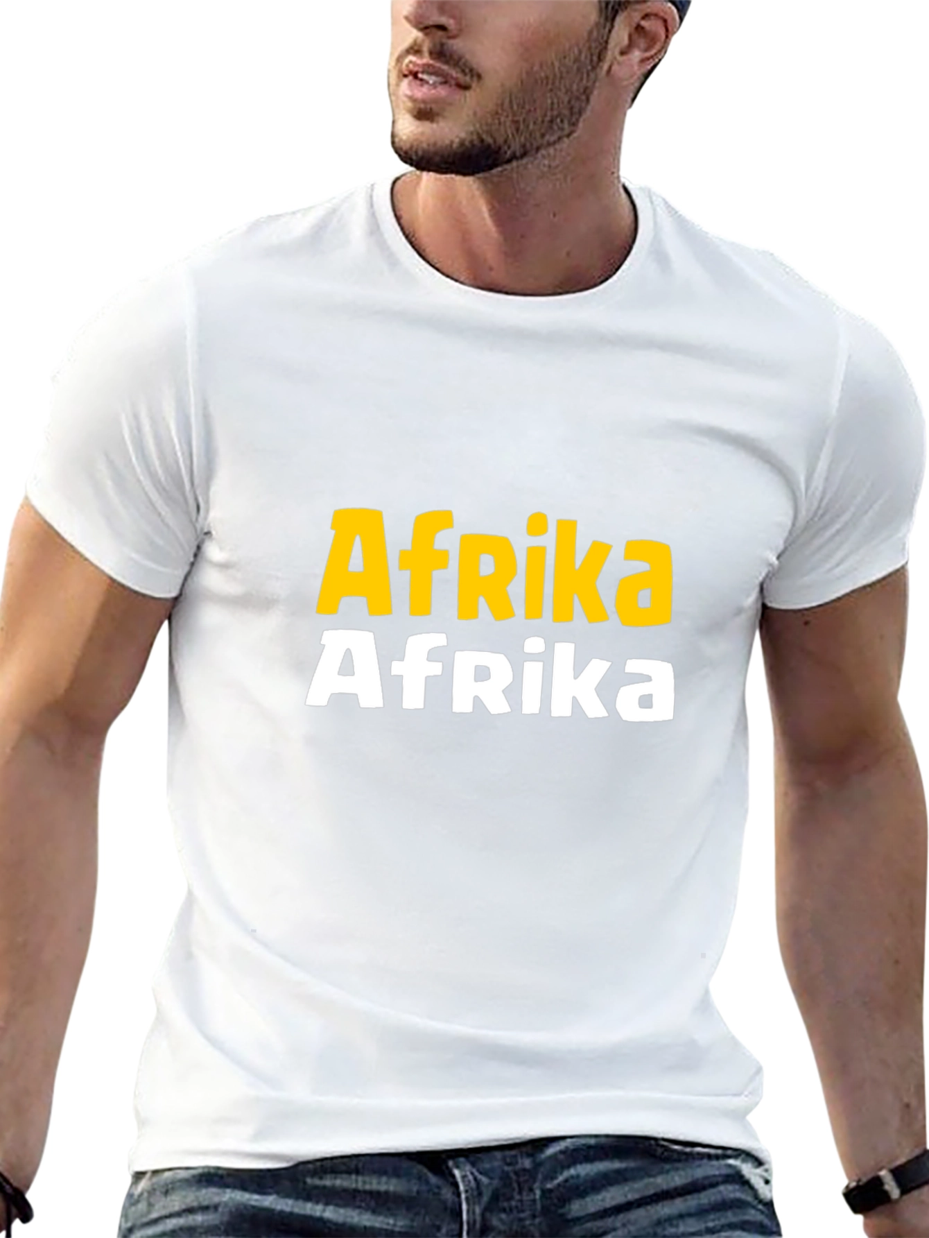 Afrika Bold Graphic Tee - Black Cotton T-Shirt