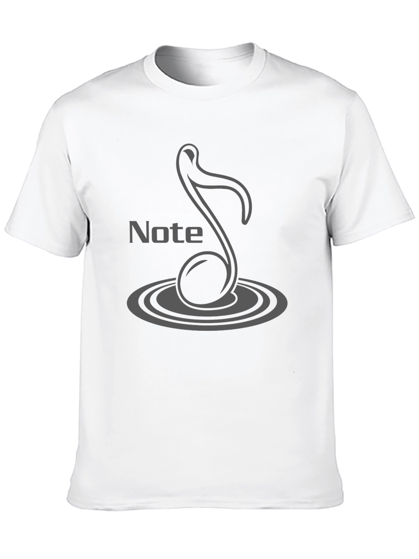 Musical Note Ripple Mens Black T-Shirt