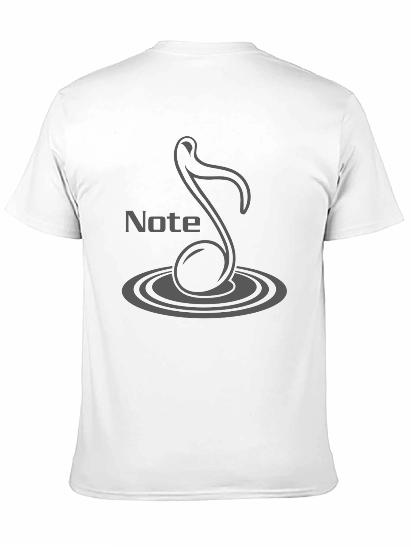 Musical Note Ripple Mens Black T-Shirt
