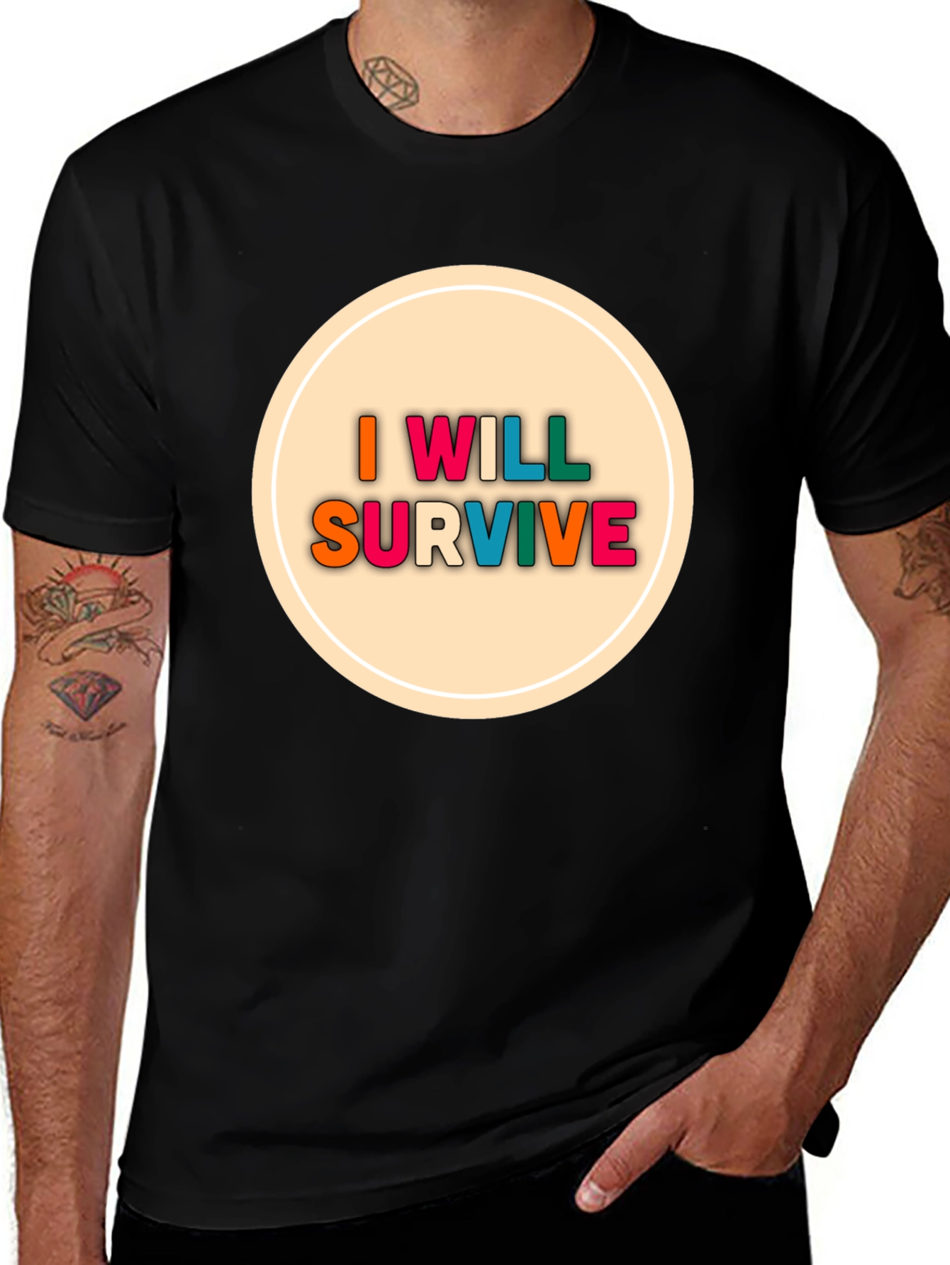 I Will Survive Graphic Tee - Black