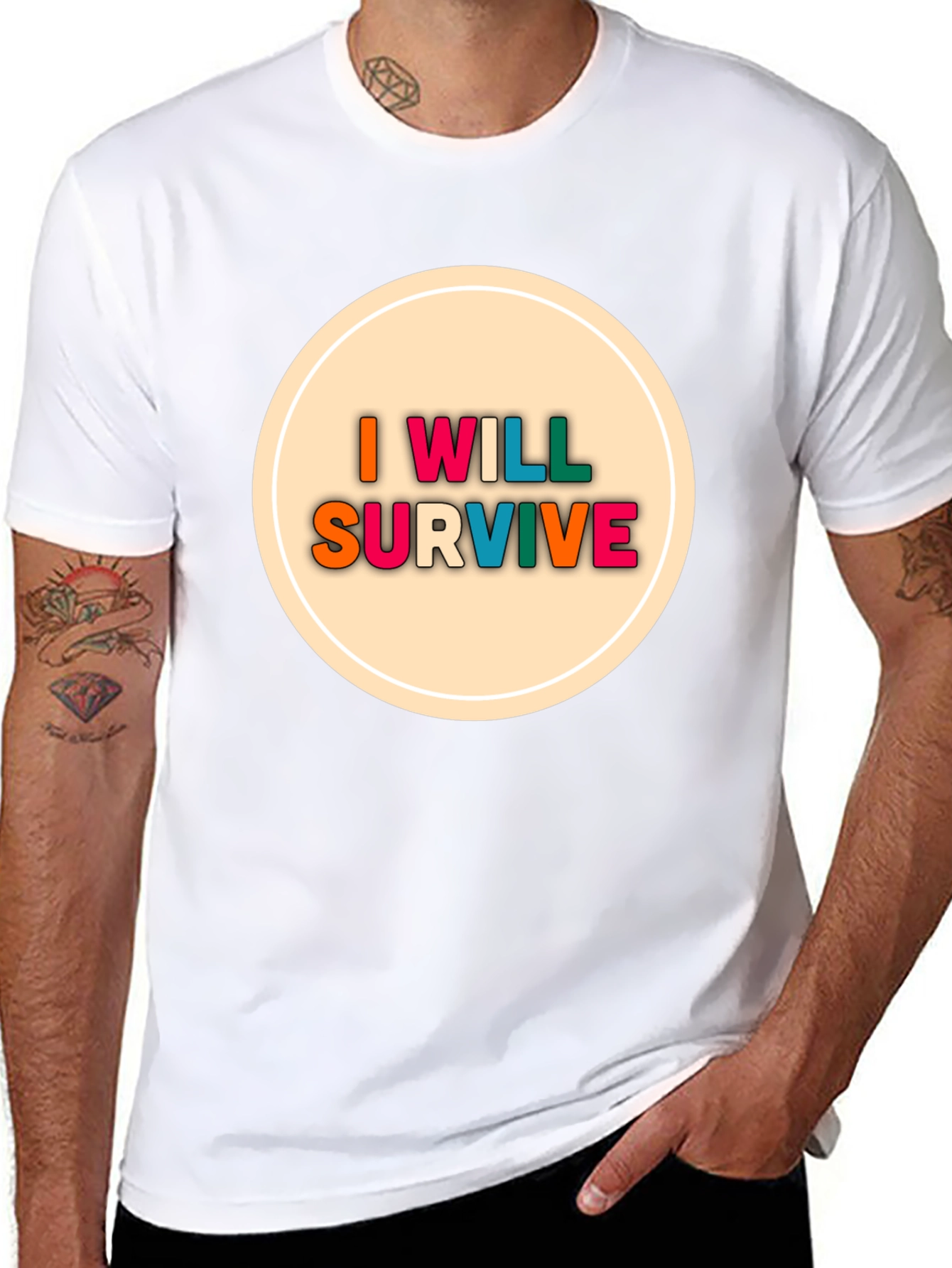 I Will Survive Graphic Tee - Black