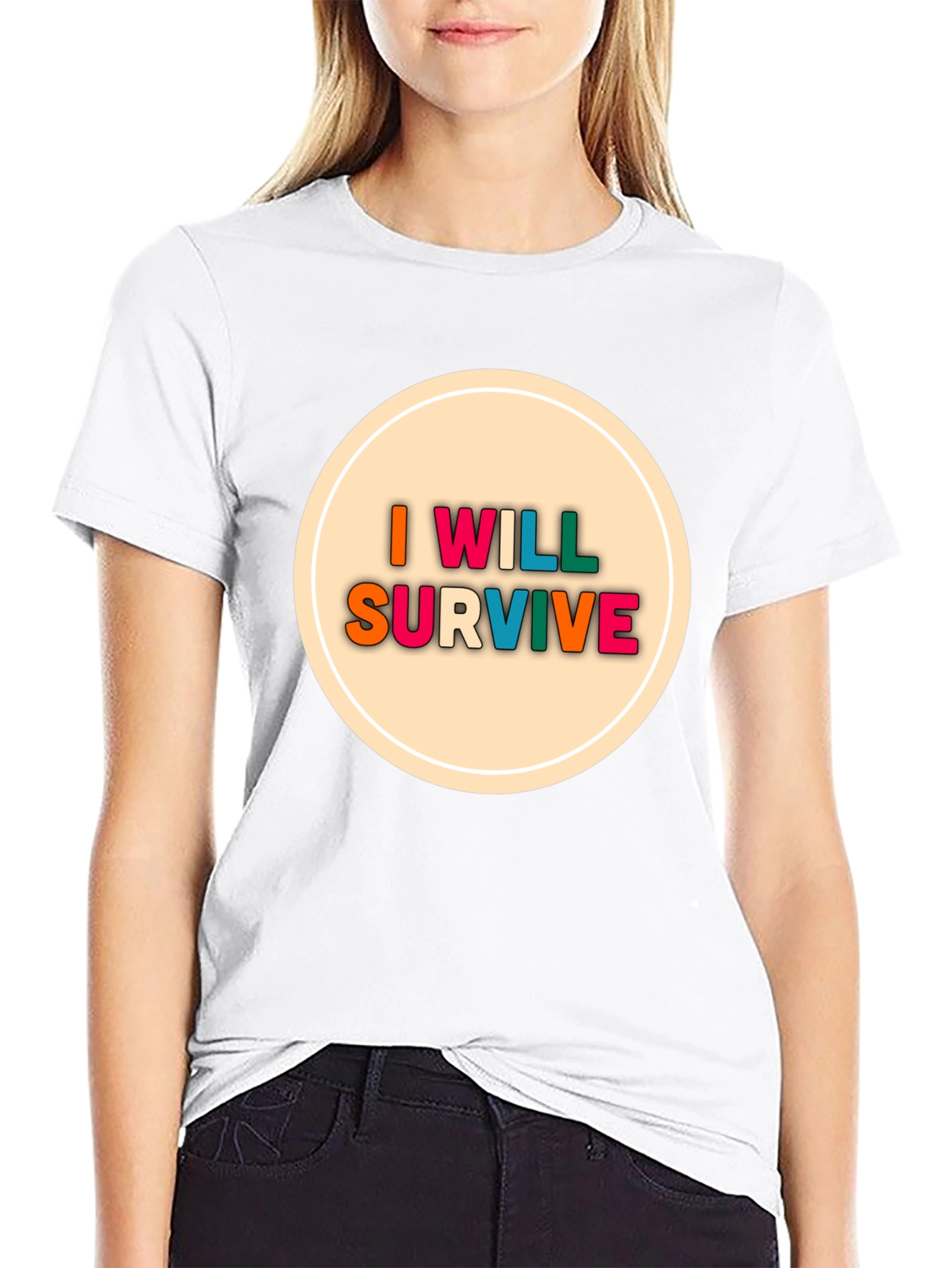 I Will Survive Graphic Tee - Black