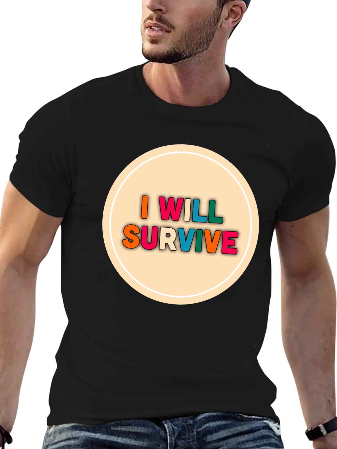 I Will Survive Graphic Tee - Black