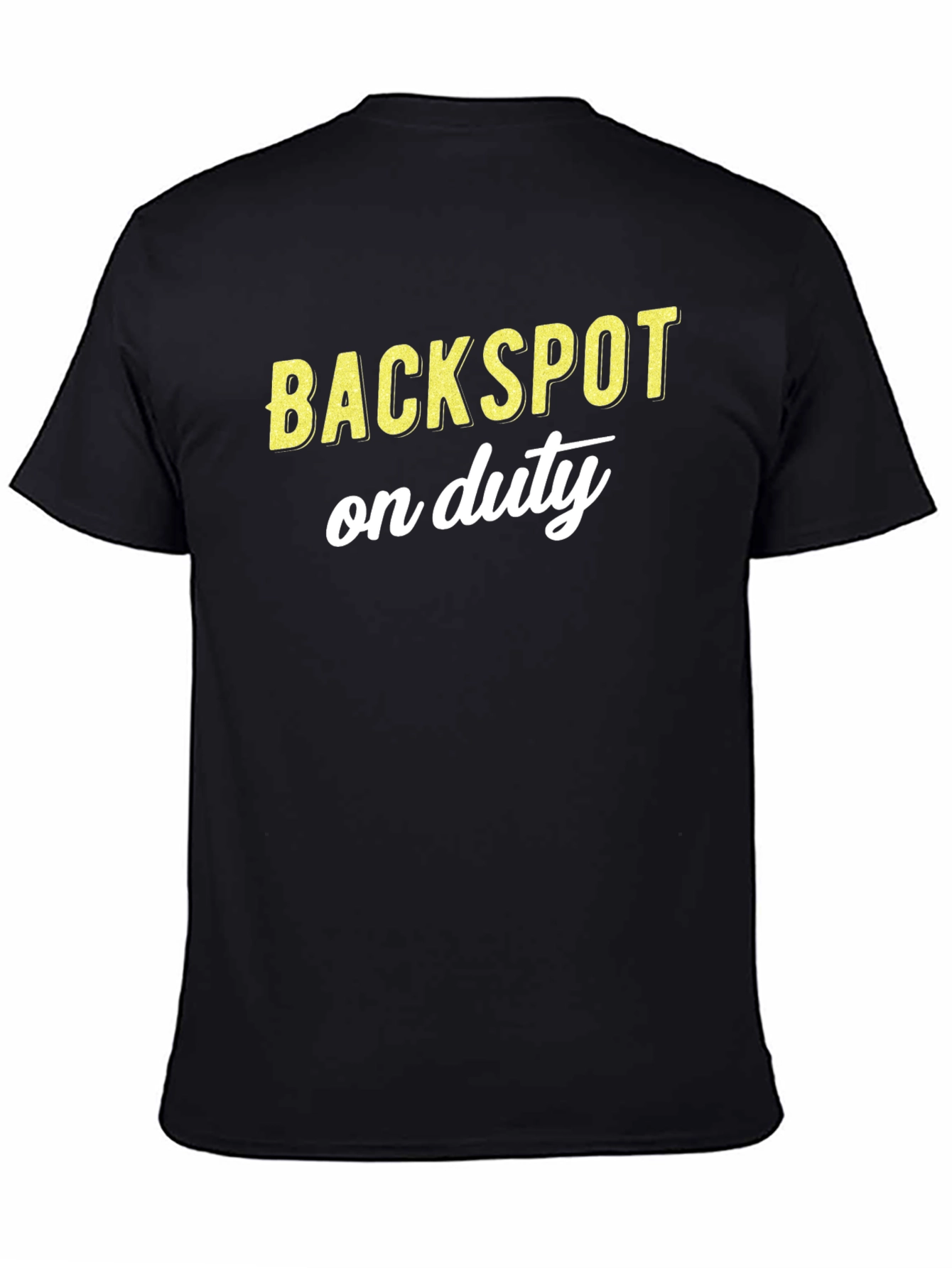 Backspot On Duty Graphic Tee - Black Cotton T-Shirt