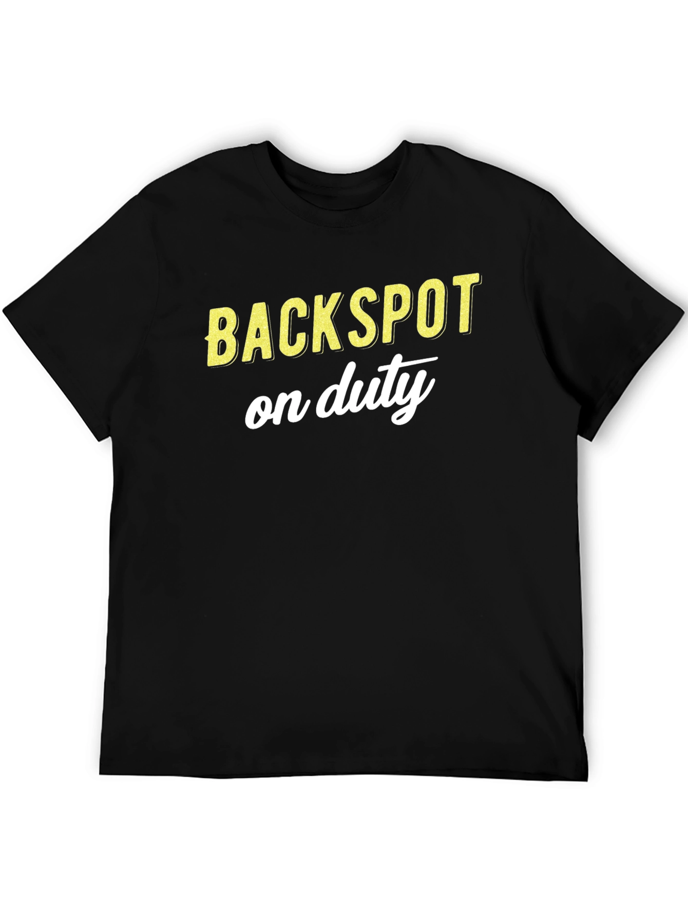 Backspot On Duty Graphic Tee - Black Cotton T-Shirt