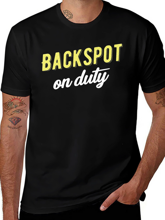 Backspot On Duty Graphic Tee - Black Cotton T-Shirt