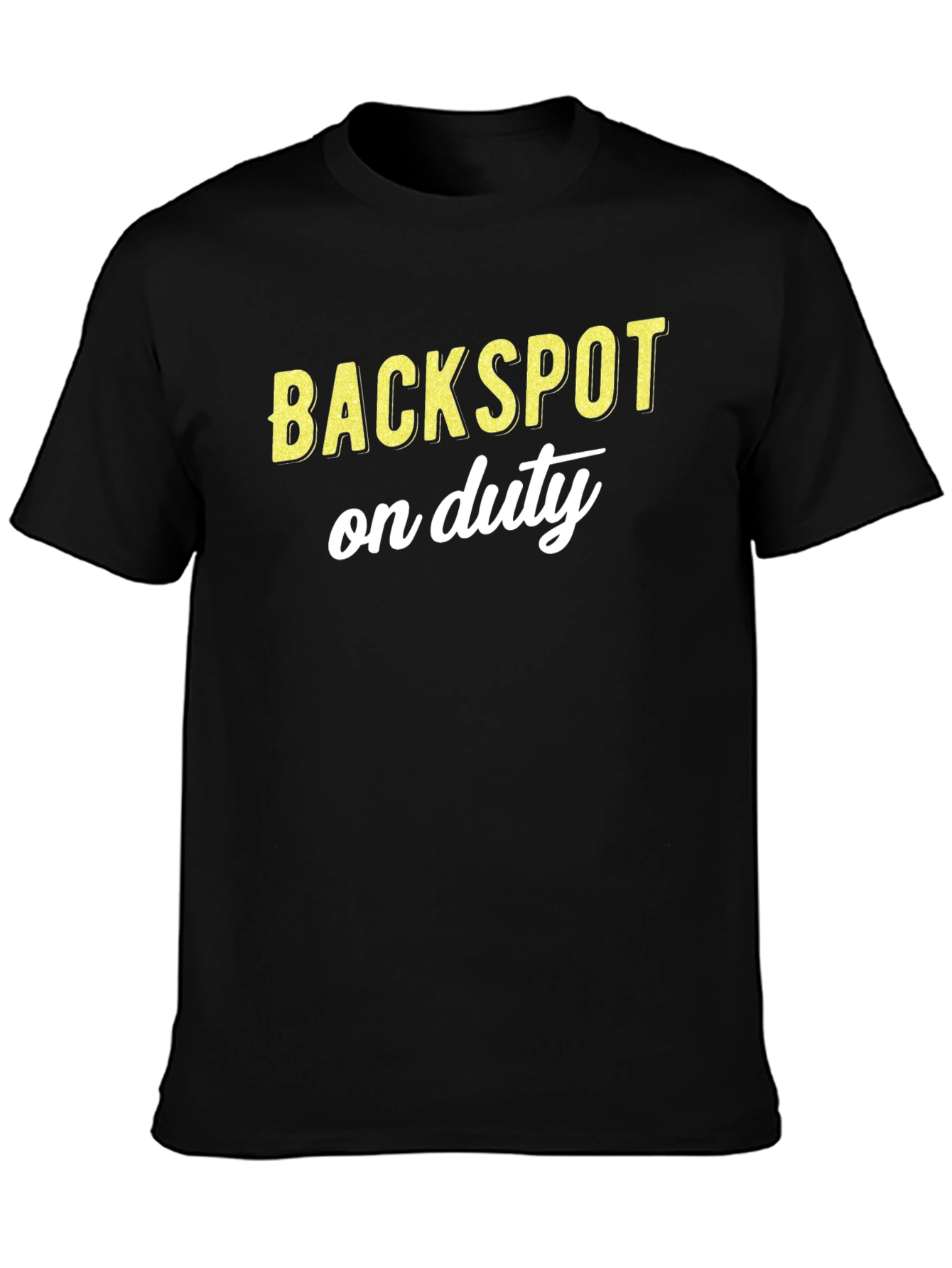Backspot On Duty Graphic Tee - Black Cotton T-Shirt