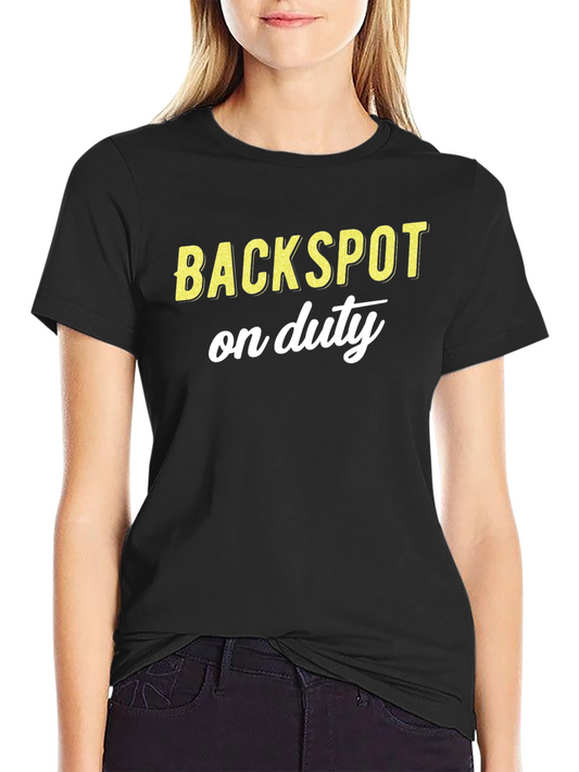 Backspot On Duty Graphic Tee - Black Cotton T-Shirt