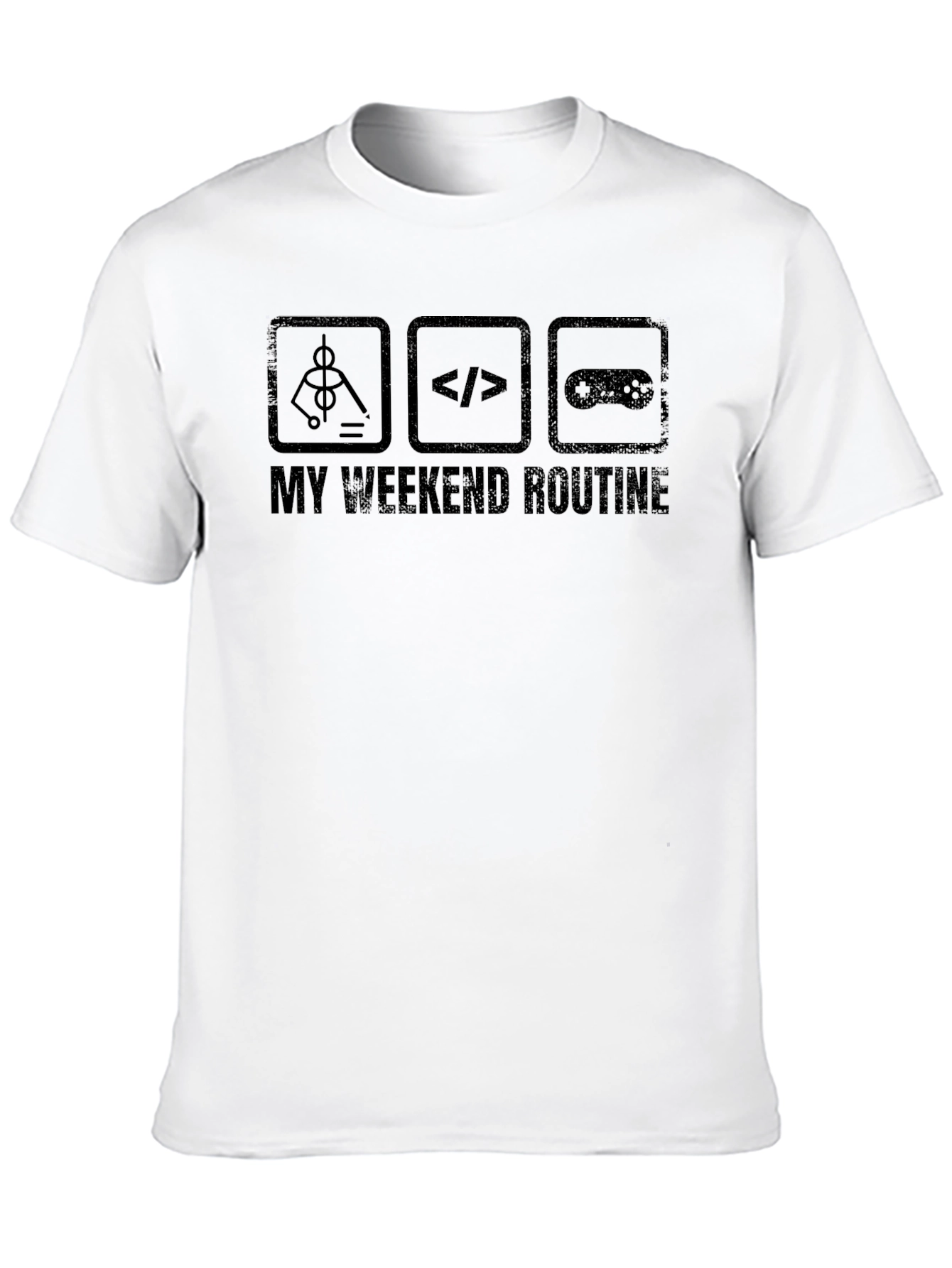My Weekend Routine T-Shirt - Programmer Gamer Techie