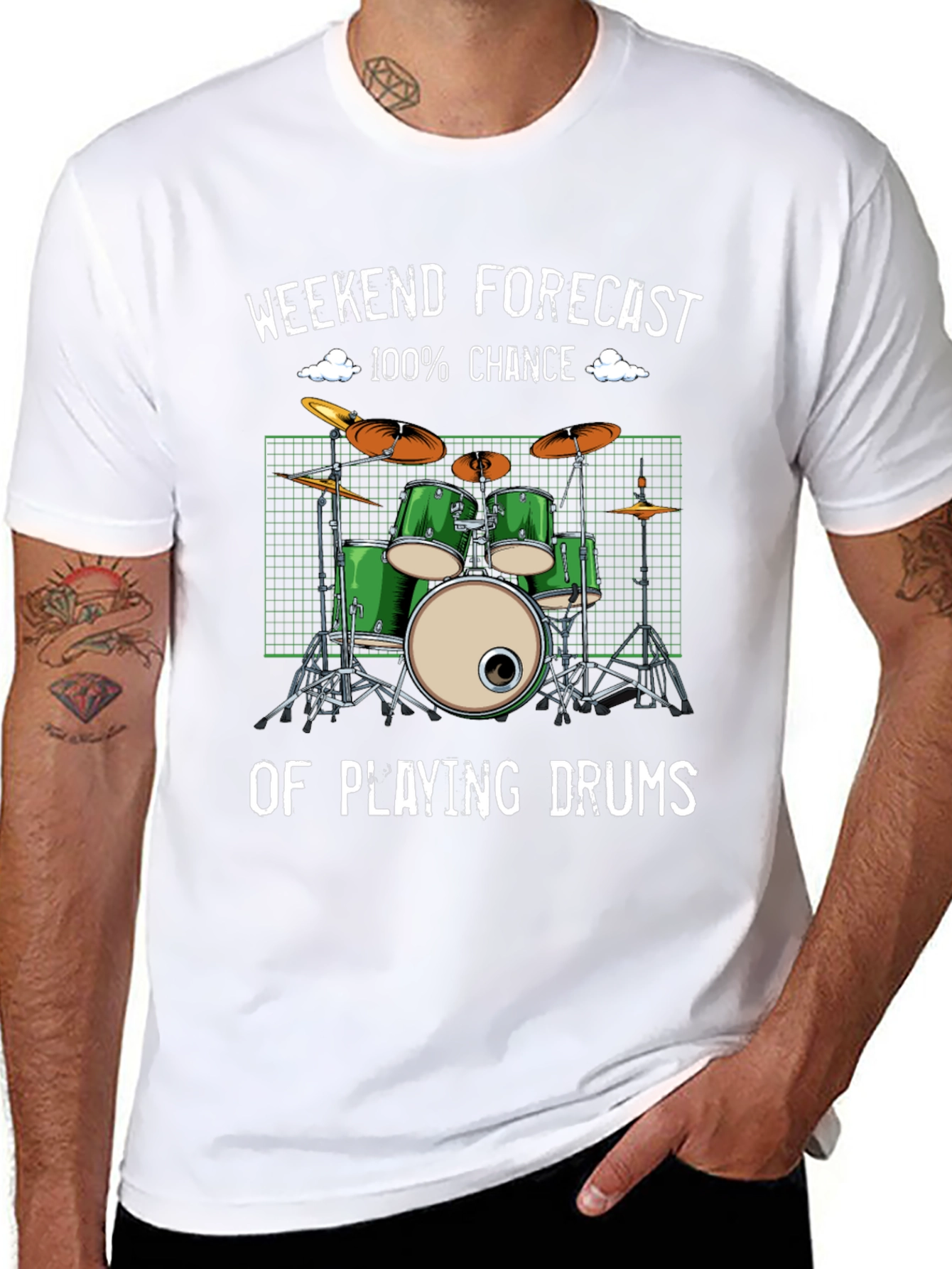 Drummer Weekend Forecast T-Shirt
