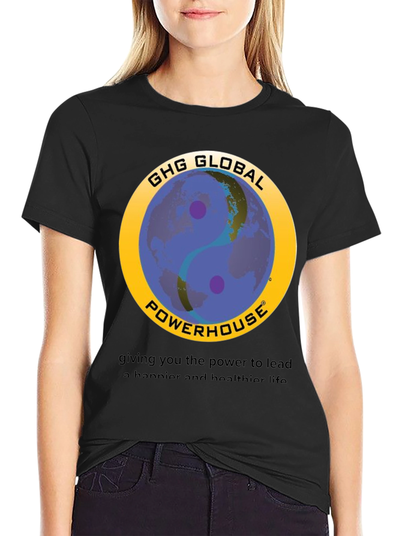 GHG Global Powerhouse Yin Yang Graphic T-Shirt