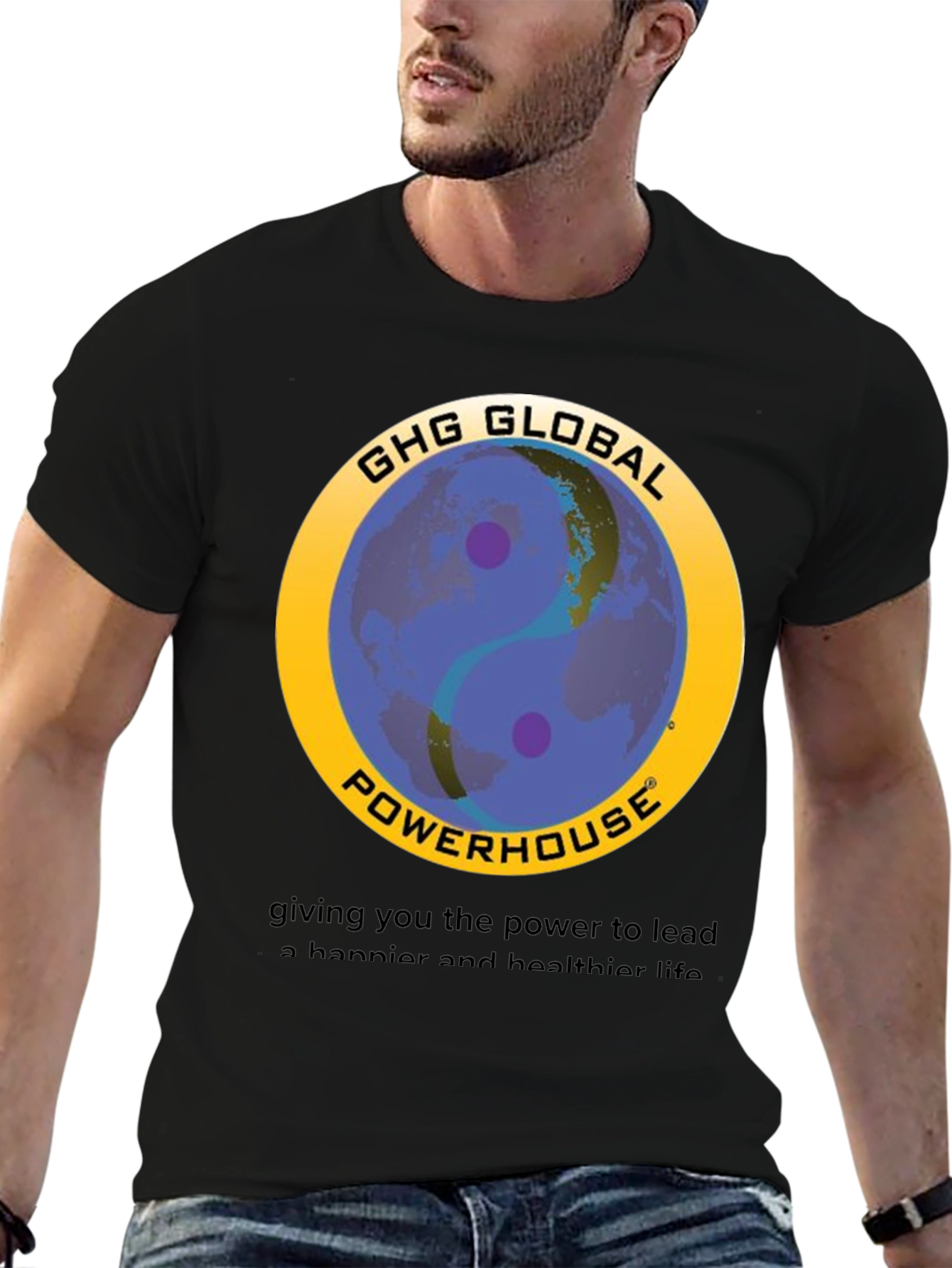 GHG Global Powerhouse Yin Yang Graphic T-Shirt