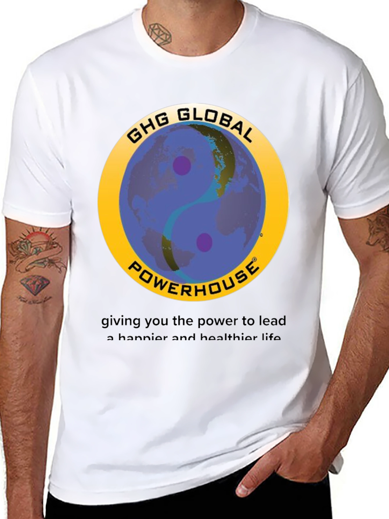 GHG Global Powerhouse Yin Yang Graphic T-Shirt