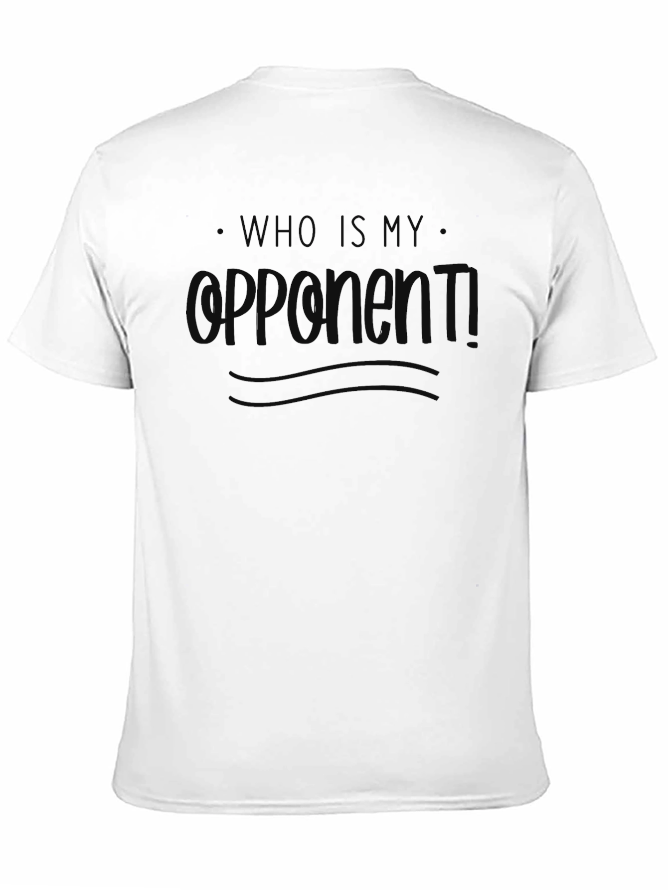 Who is My Opponent Black Graphic Tee