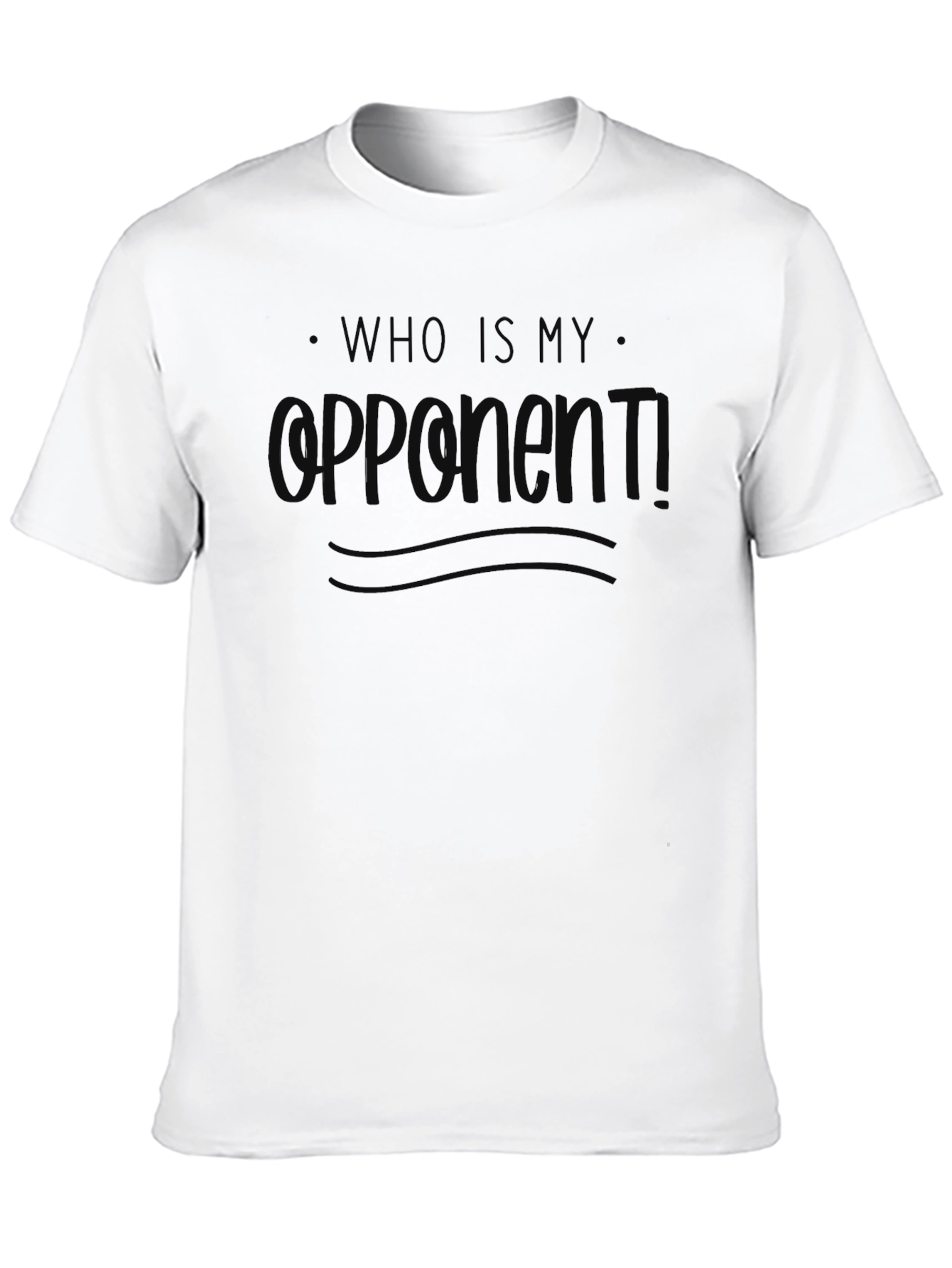 Who is My Opponent Black Graphic Tee