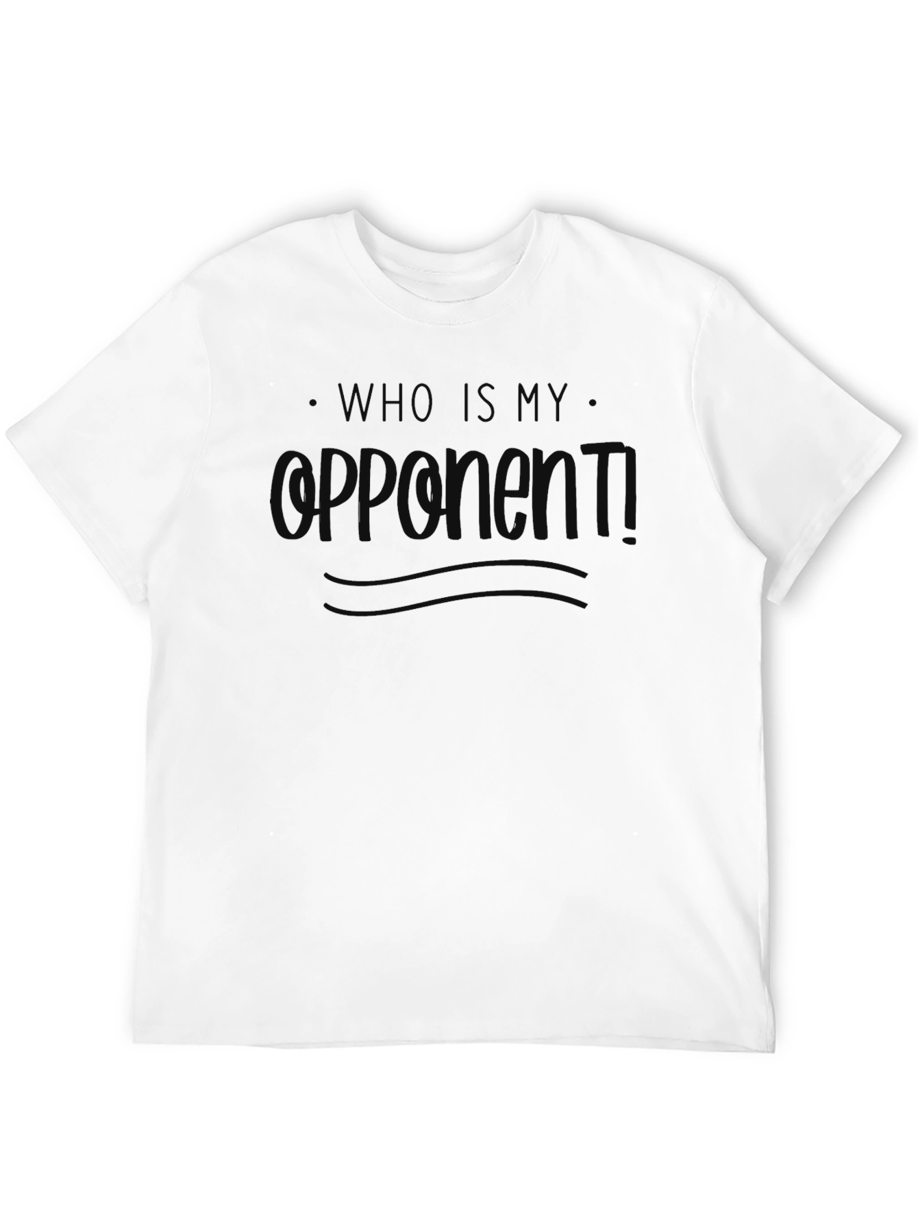 Who is My Opponent Black Graphic Tee