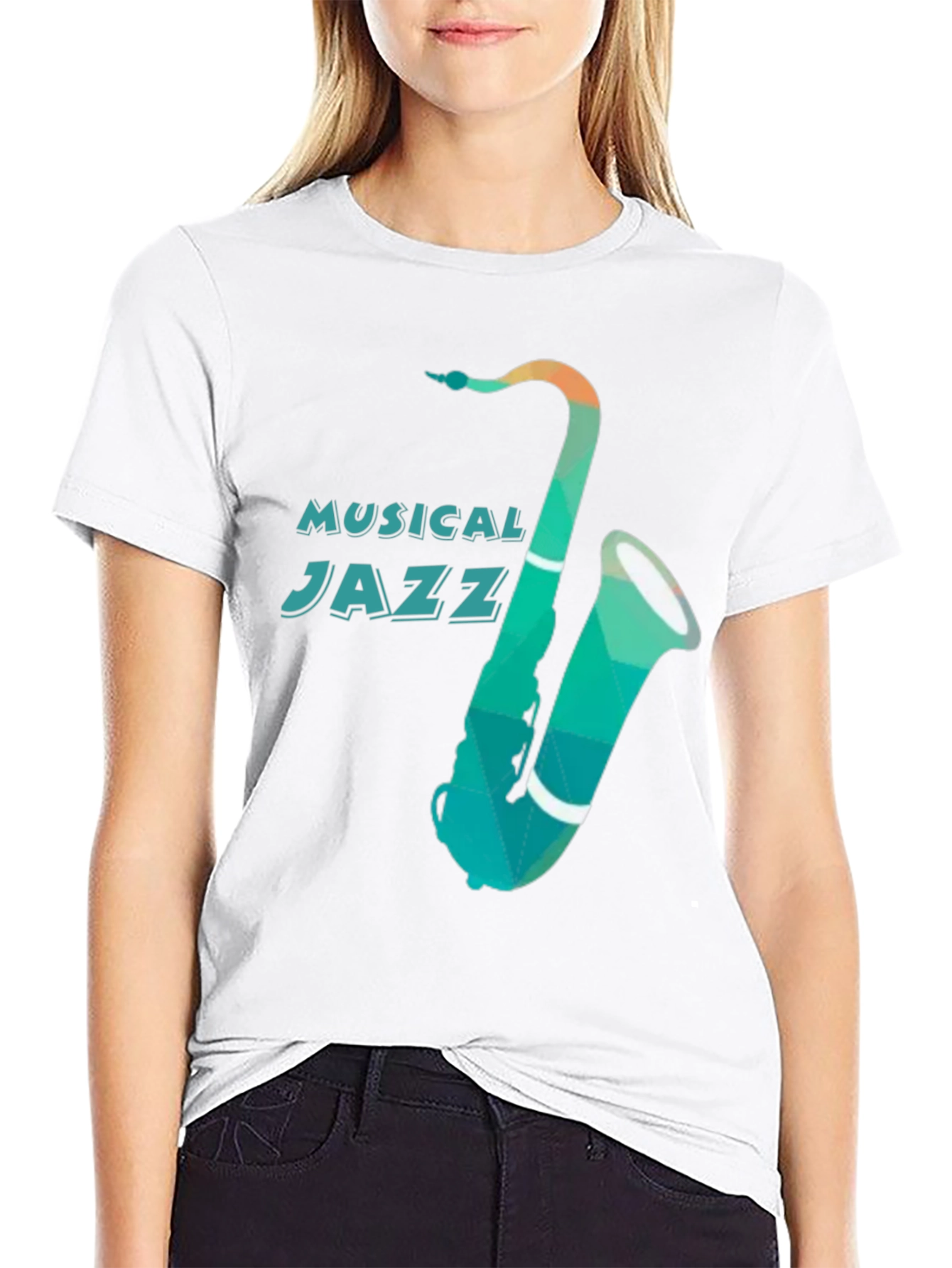 Musical Jazz Saxophone Graphic Tee