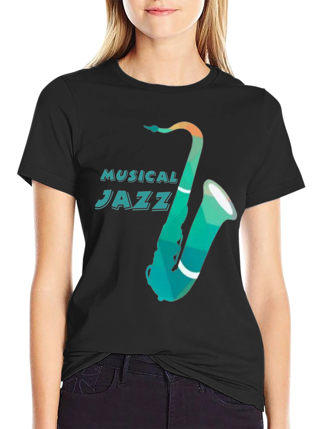 Musical Jazz Saxophone Graphic Tee