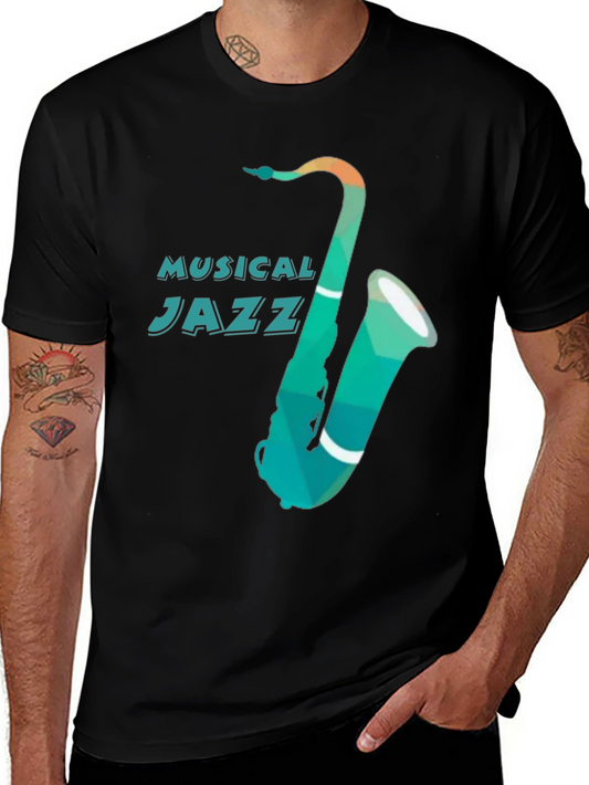 Musical Jazz Saxophone Graphic Tee