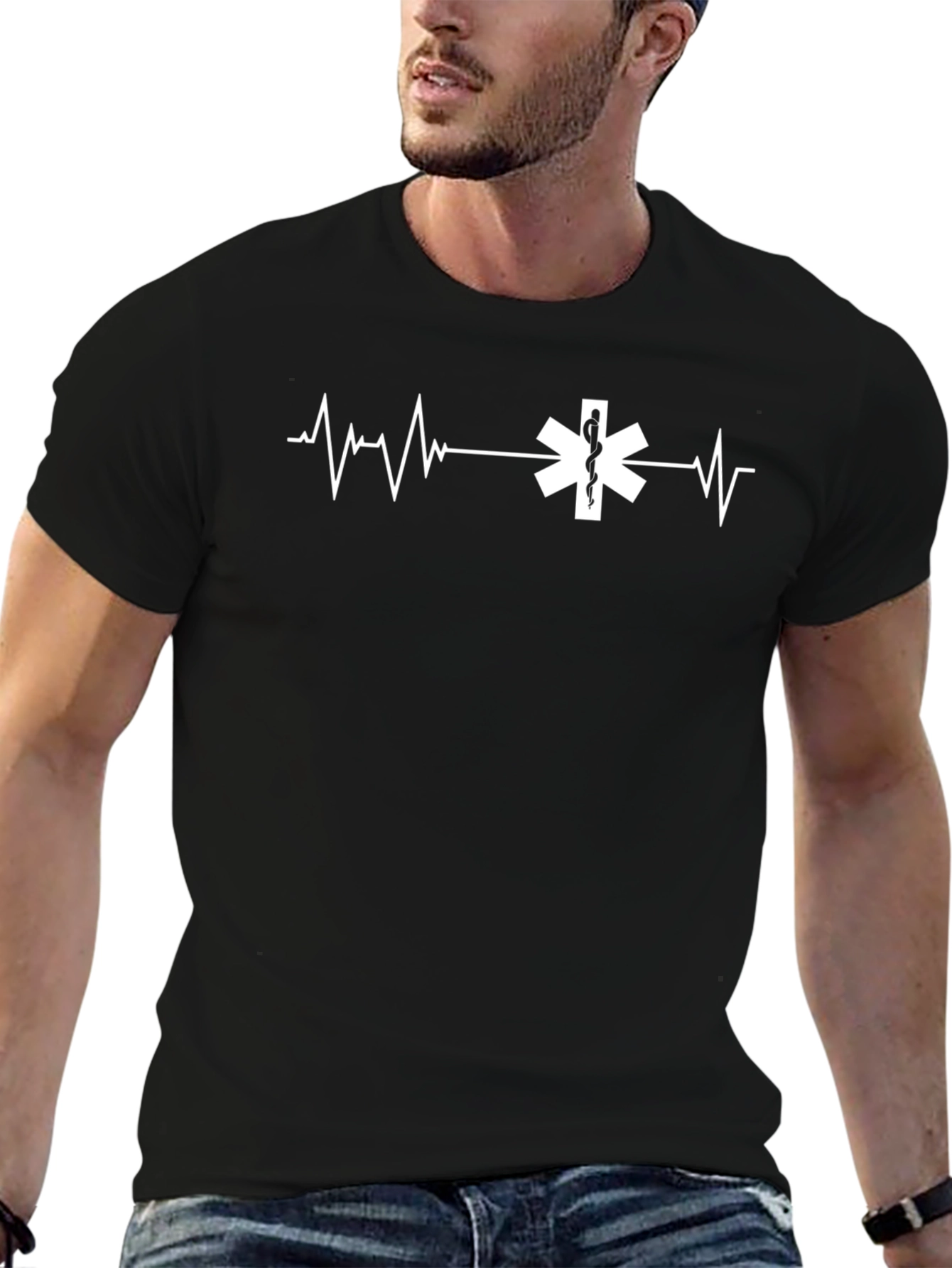 EMT Heartbeat Graphic Tee - Medical Responder T-Shirt