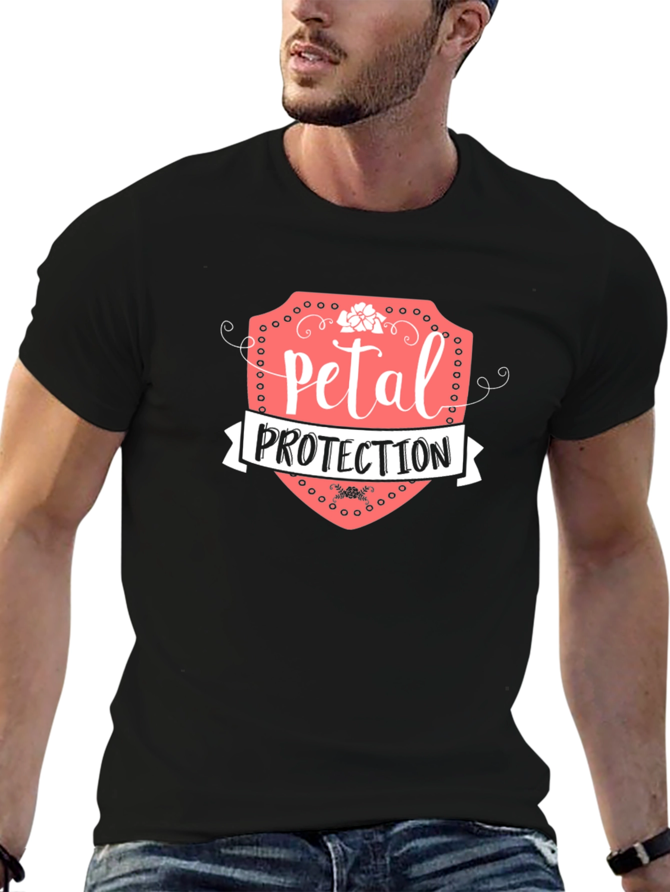 Petal Protection Graphic T-Shirt - Black