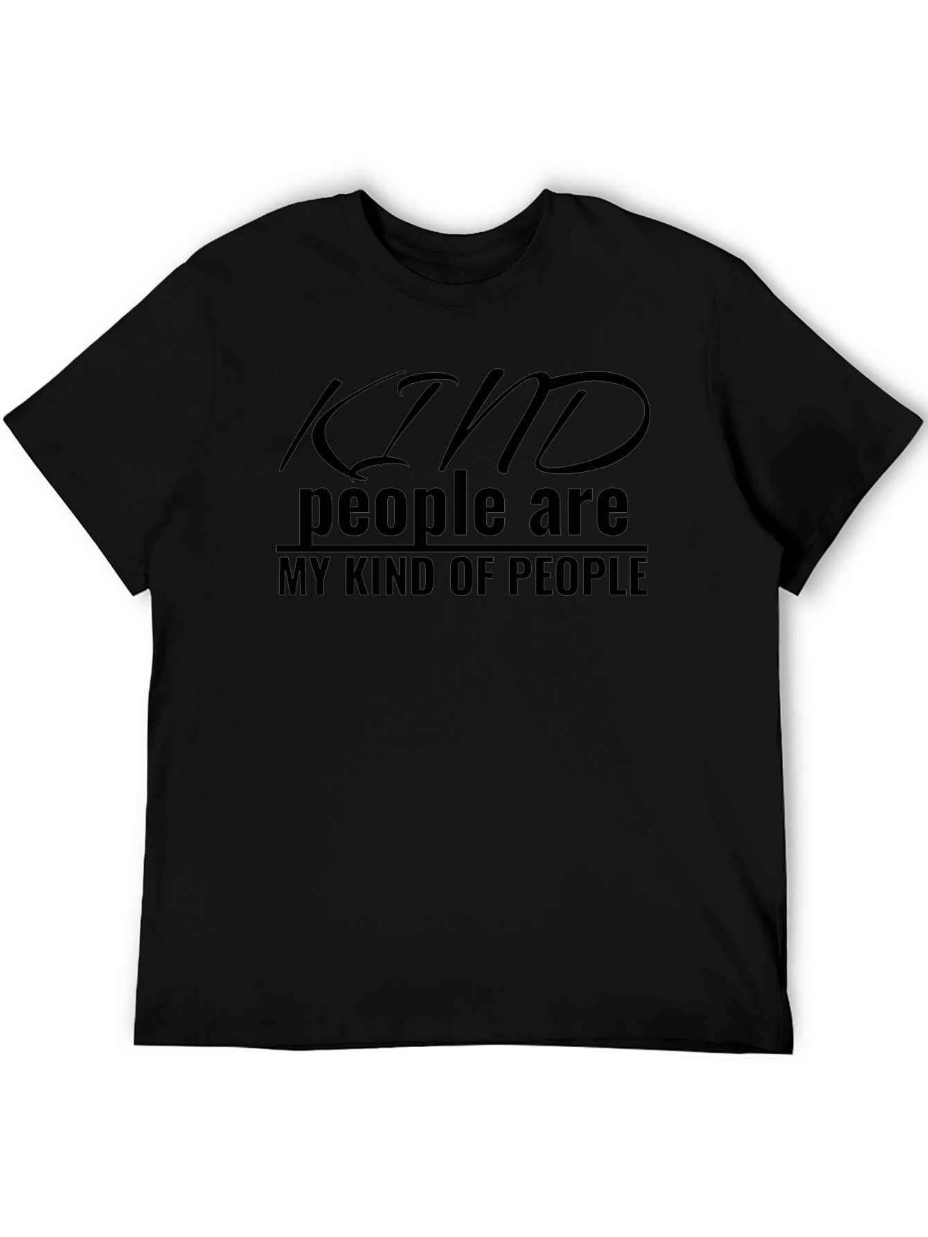 Kind People T-Shirt - Black Crew Neck Tee