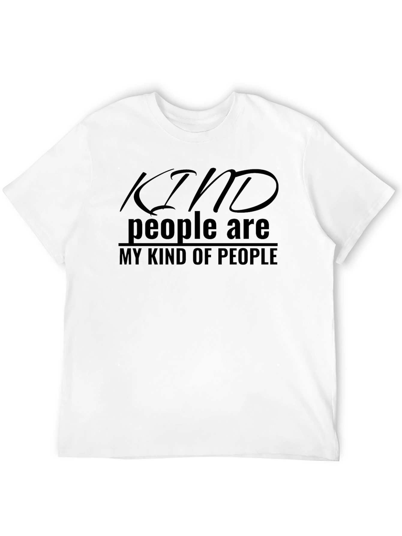 Kind People T-Shirt - Black Crew Neck Tee