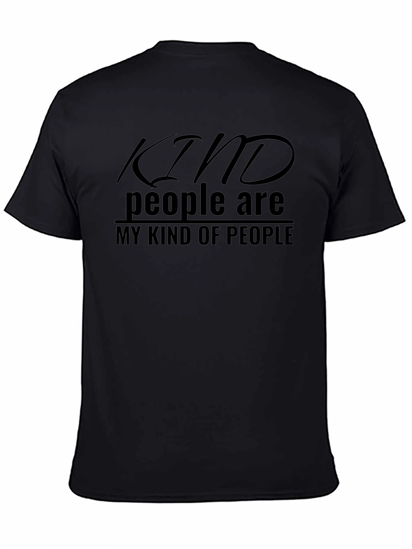 Kind People T-Shirt - Black Crew Neck Tee