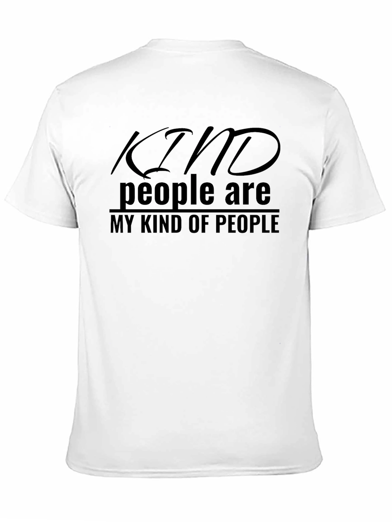 Kind People T-Shirt - Black Crew Neck Tee