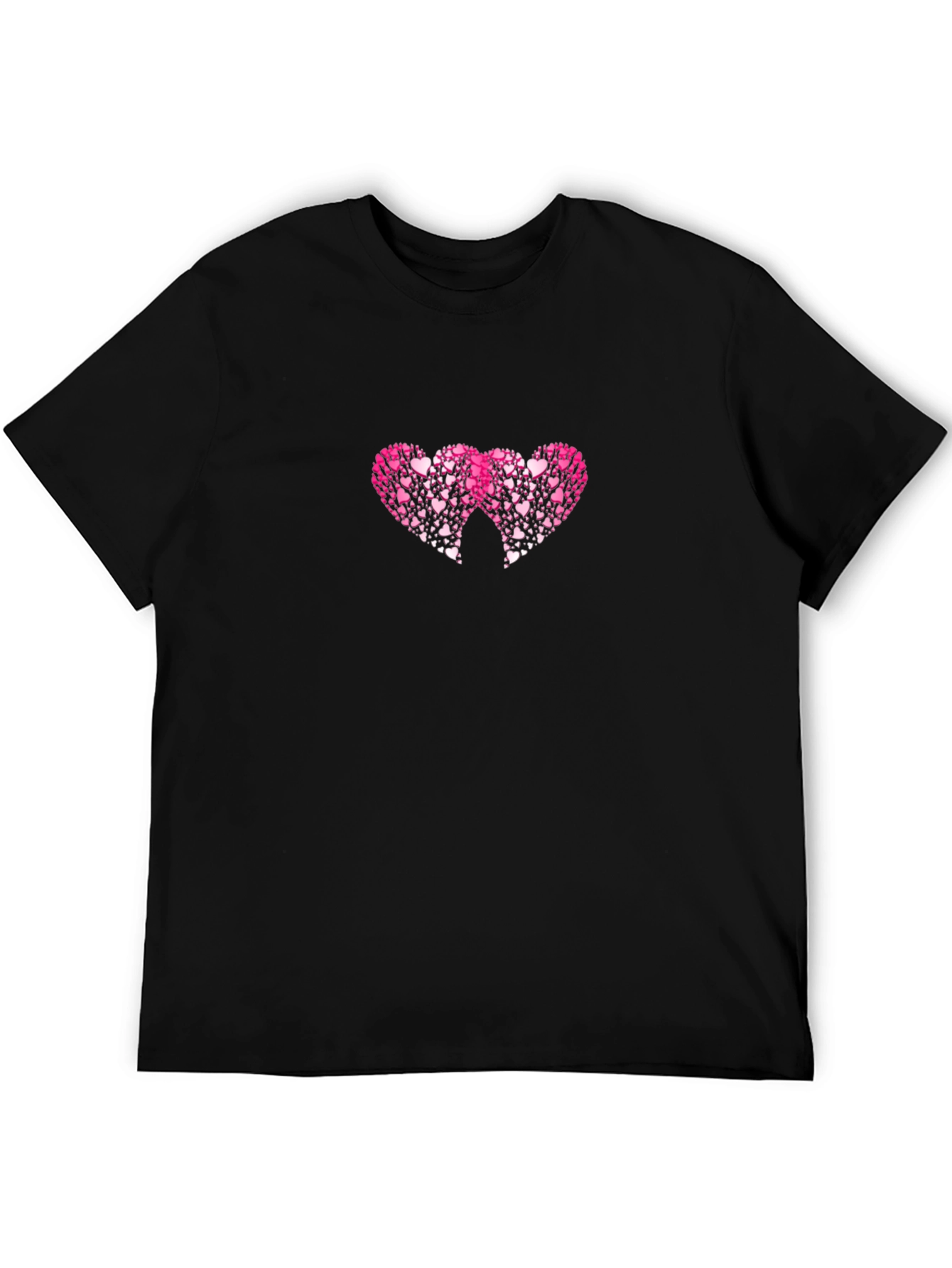 Heart Graphic Black T-Shirt - Love Design