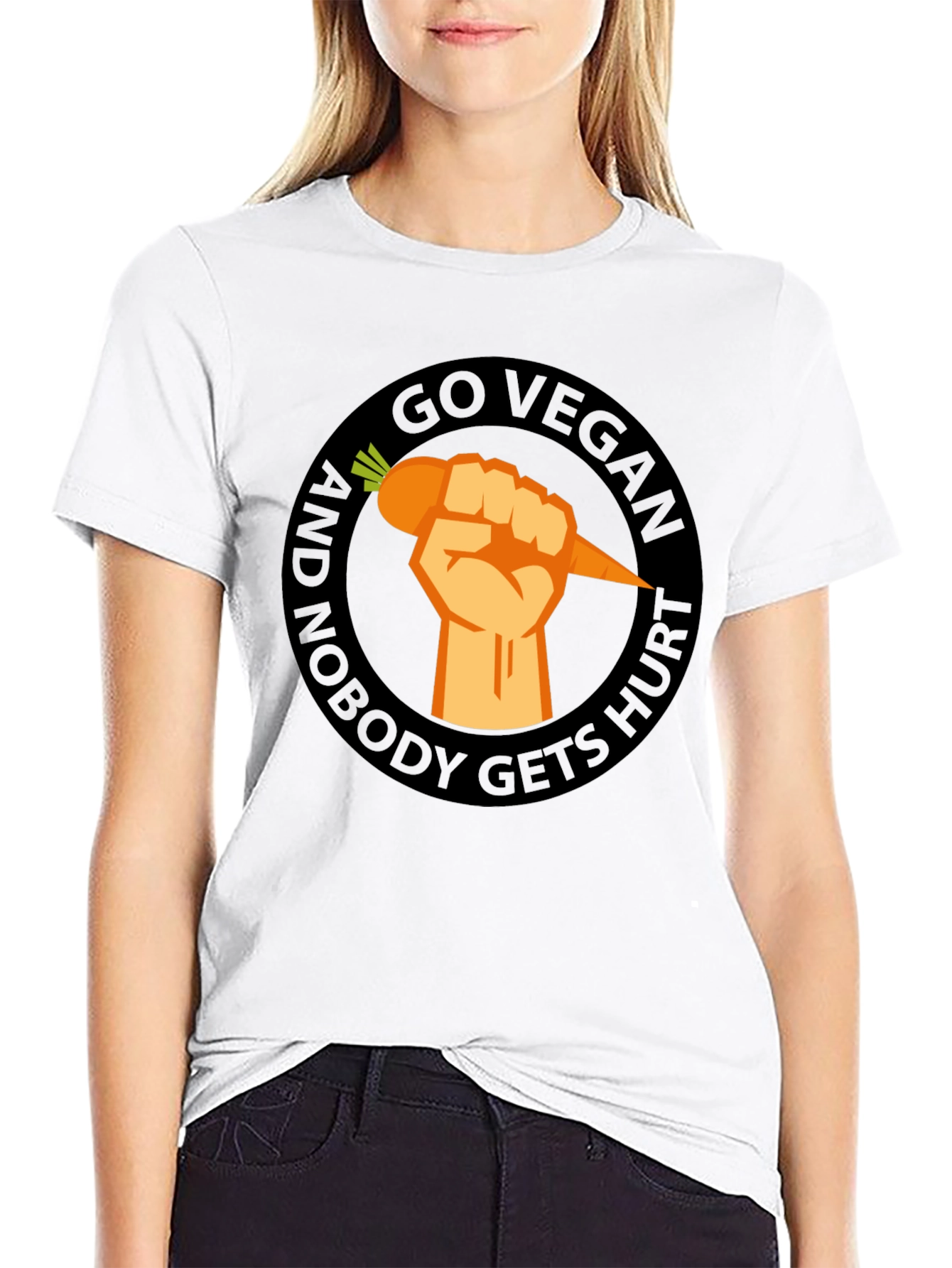 Go Vegan T-Shirt - Nobody Gets Hurt