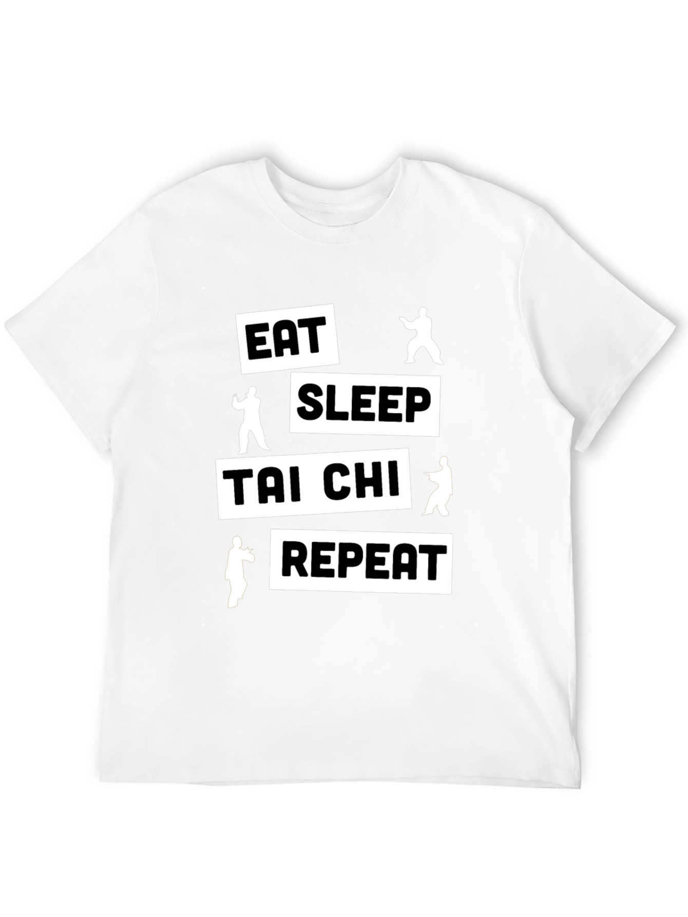 Eat Sleep Tai Chi Repeat Black T-Shirt