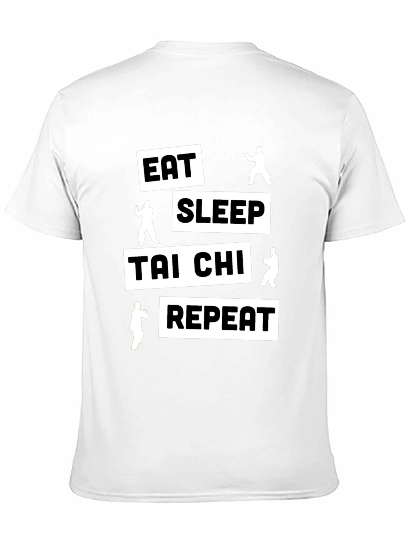 Eat Sleep Tai Chi Repeat Black T-Shirt